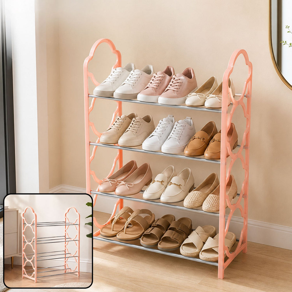 Folding Shoe Rack – 4-Layer Space Saver | India