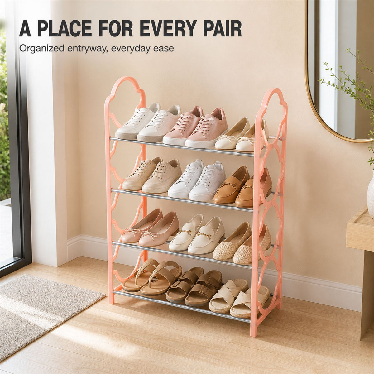 Folding Shoe Rack – 4-Layer Space Saver | India