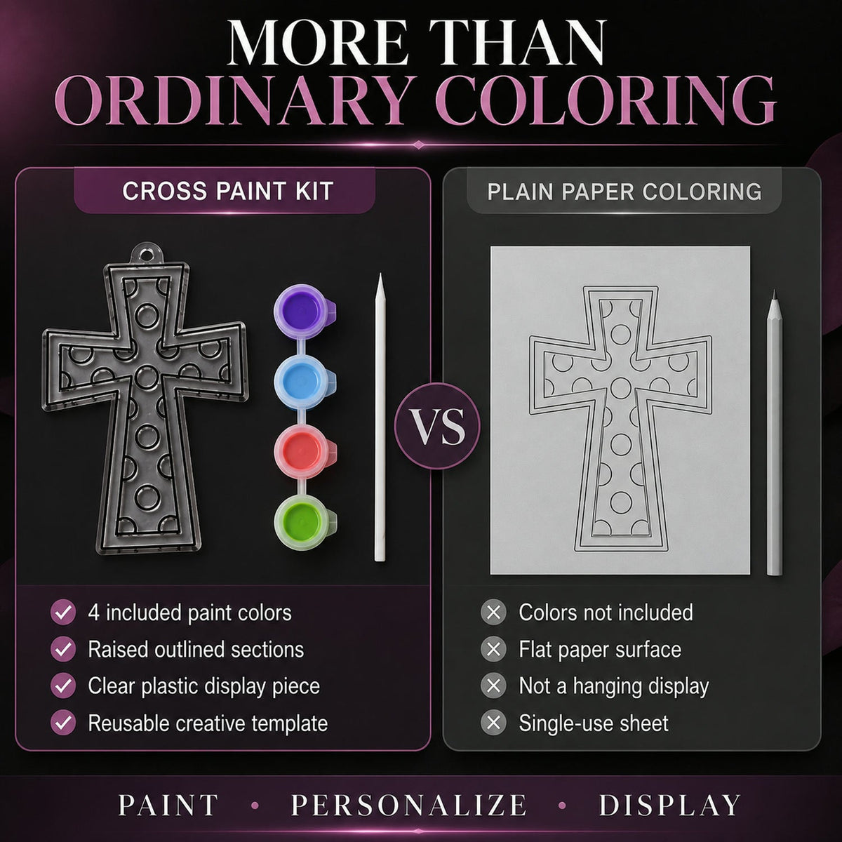 Acrylic Paint by Number Kit for Adults – 4 Colors | Craftily
