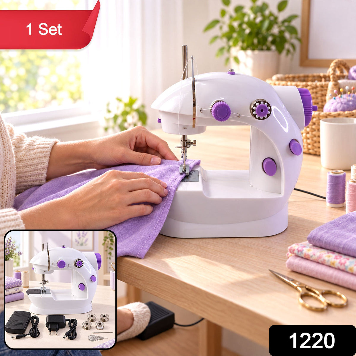 Mini Sewing Machine – Portable Stitching Tool | XcelCraft