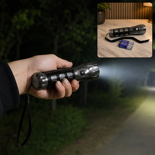 LED Hand Torch – Aluminium, Rubber Grip | Indo Glow