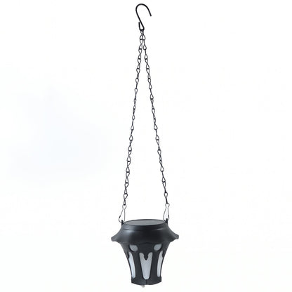 Outdoor solar hanging lantern on white background