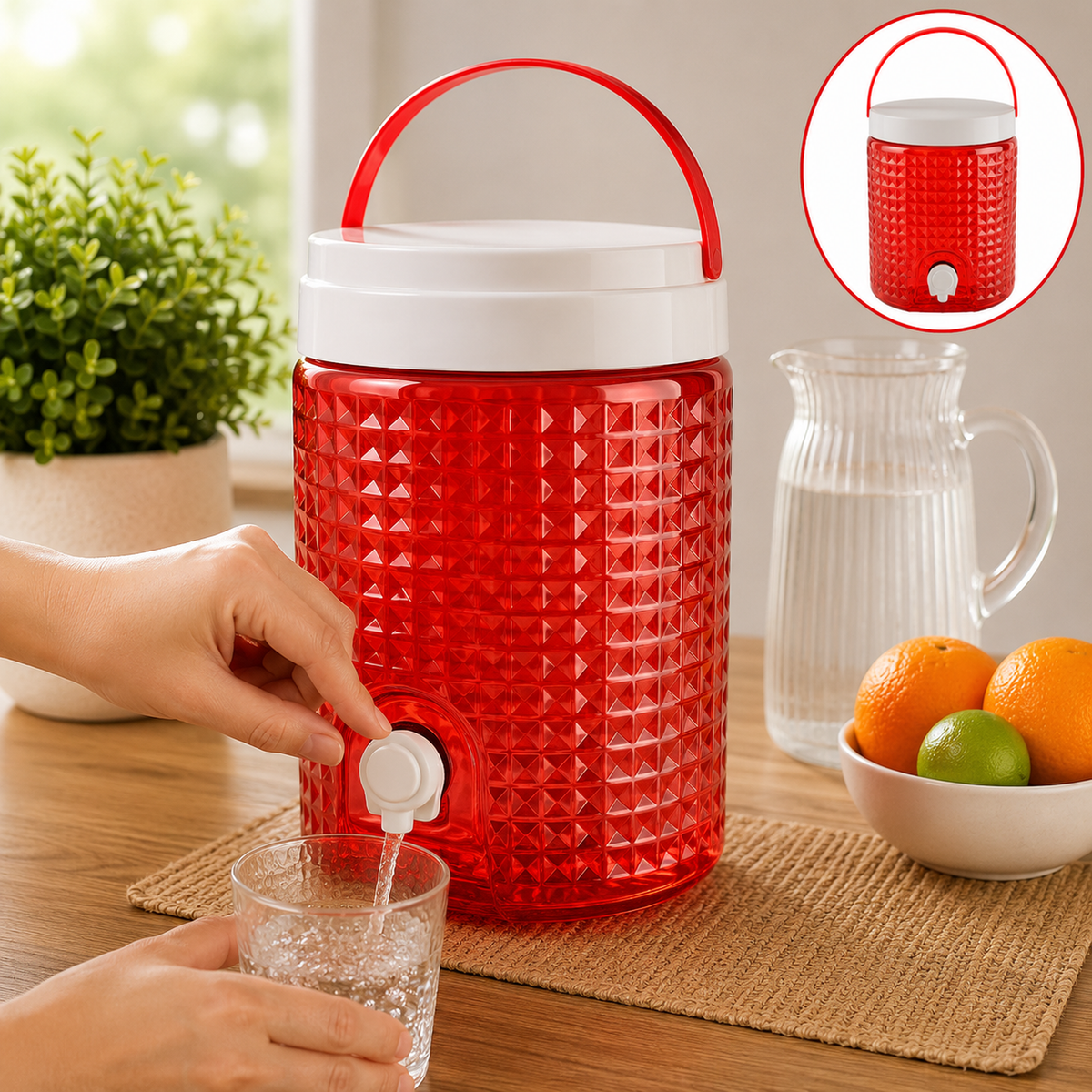 Plastic Water Jug 4.5 Litre – Diamond Cut & Leakproof | ChillPour