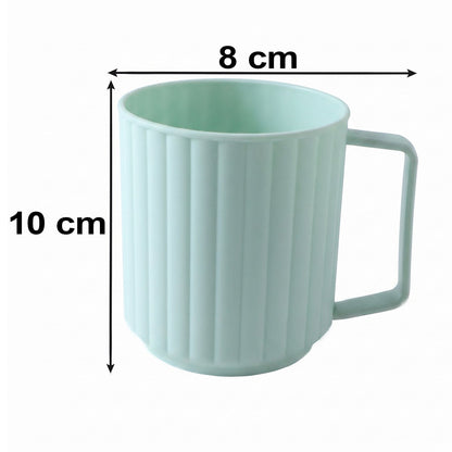 Plastic drinking mug capacity and size details