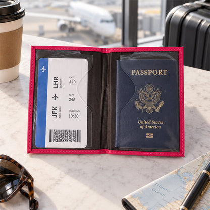 Travel Document Organizer for Passport, Tickets and Cards, Zip Wallet (1 Pc)