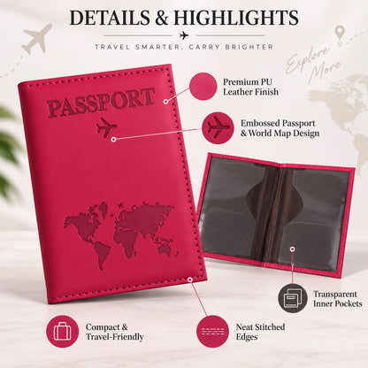 Travel Document Organizer for Passport, Tickets and Cards, Zip Wallet (1 Pc)